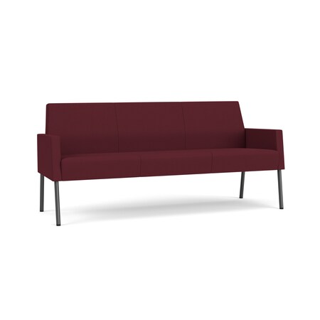 Lesro Mystic Lounge Reception Sofa, Charcoal, OH Wine Upholstery ML1601